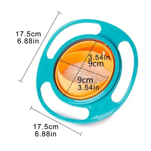360° No-Spill Gyro Bowl – The Ultimate Mess-Free Mealtime Solution!