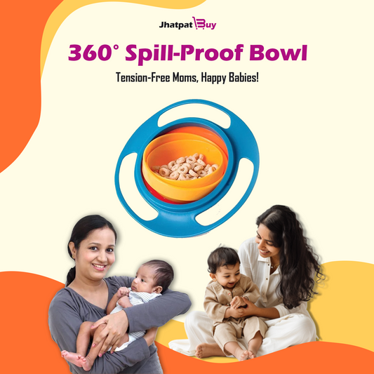 360° No-Spill Gyro Bowl – The Ultimate Mess-Free Mealtime Solution!