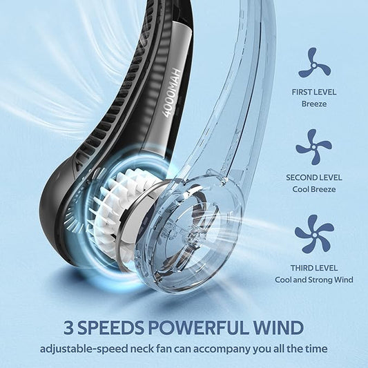 Portable Bladeless Hanging Rechargeable Neck Fan